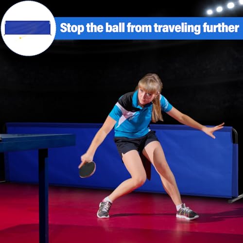 2 Pcs 92" x 27.5" Table Tennis Baffle Barrier Table Tennis Field Fence 420d Oxford Cloth Court Surround Barrier Block for Quicker and Easier Pick Up - color: Blue