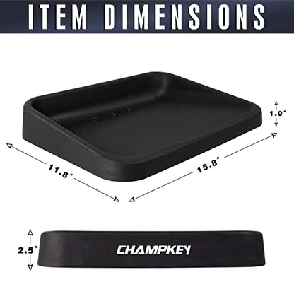 CHAMPKEY Heavy Duty Rubber Golf Ball Tray with 16 Foam Golf Balls | Excellent Durability and Stability for Indoor and Outdoor Training