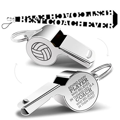 Whistle Volleyball Coach Gifts Whistle for Coaches Teachers Whistle Emergency Coach Referee Lifeguard Loud Whistle for Men Women Referees School Sports Coaches Whistle with Lanyard Cheer Coach Gift.