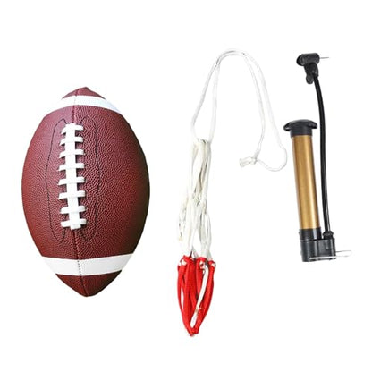 American Football, Soft Training Football, Rugby Ball with Inflator Pump for Games Training Leisure Games - size: 25.5cm to 26.5cm