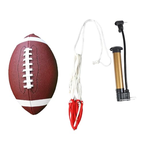 American Football, Soft Training Football, Rugby Ball with Inflator Pump for Games Training Leisure Games - size: 25.5cm to 26.5cm