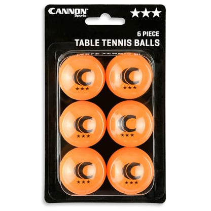 Cannon Sports 3-Star Table Tennis Balls - Professional Table Tennis Balls for Indoor & Outdoor Play - Perfect for Competition & Casual Games - Beer Pong Balls for Table Games