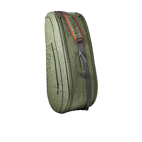 WILSON Team Tennis Racket Bag - Heather Green and Heather Grey