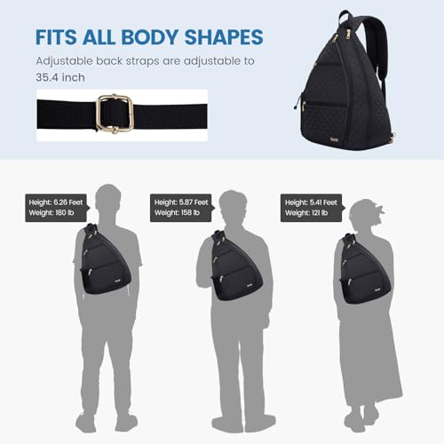 Women's Pickleball Backpack - Quilted Crossbody Sling Bag for Tennis & Pickleball Paddle - color: Navy Blue, size: Medium