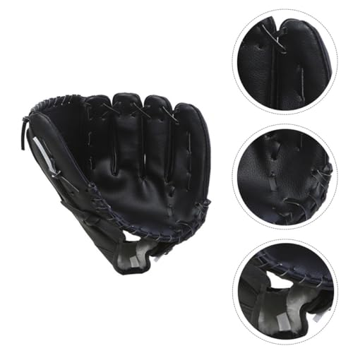 POPETPOP PU Thickened Baseball Glove for Infielder Training Mitt Shock-Absorbing Breathable Anti-Slip Flexible Sports Glove for Youth Beginners