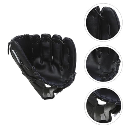 POPETPOP PU Thickened Baseball Glove for Infielder Training Mitt Shock-Absorbing Breathable Anti-Slip Flexible Sports Glove for Youth Beginners