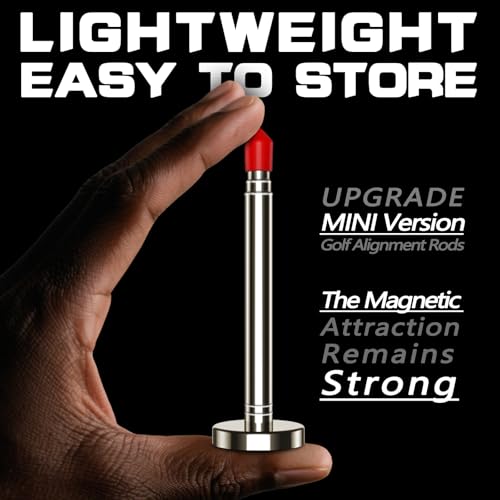 Golf Alignment Rods - Club Alignment Sticks with Telescopic Magnetic Corrector Trainer Aid Tools Help Visualize and Align Your Golf Shots Club,Swing Aim Practice Accessories Golf Gifts