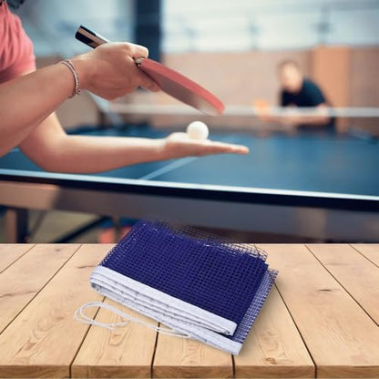 Table Tennis Net, Portable For Ping Pong Net Replacement for Indoor Outdoor Use, For Easy Setup Retractable Net Frame, Net Only No Ball Included, Black or Blue(Black polyester/cotton)
