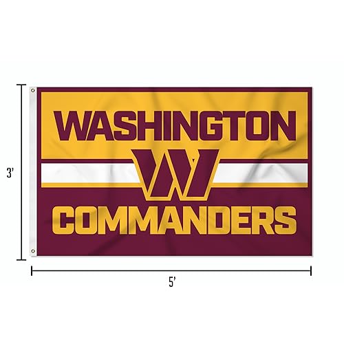 Rico Industries NFL Football Bold 3' x 5' Banner Flag Single Sided - Indoor or Outdoor - Home Décor
