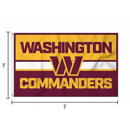 Rico Industries NFL Football Bold 3' x 5' Banner Flag Single Sided - Indoor or Outdoor - Home Décor