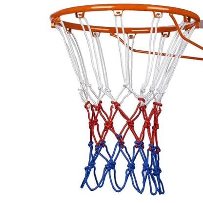 Basketball net 12 Loops Replacement Thicker Ropes Weaved All Weather Bright Coloured Endurable Environment Friendly Polypropylene - color: 1 PCS Colorful