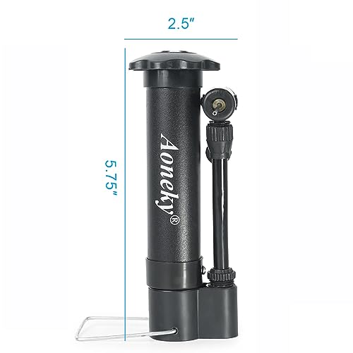 Aoneky Mini Hand Pump for Sports Balls, 5.75 Inch Portable Air Pump with Ball-Safe Needle, 11 PSI Manual Pump for Basketball Soccer Volleyball