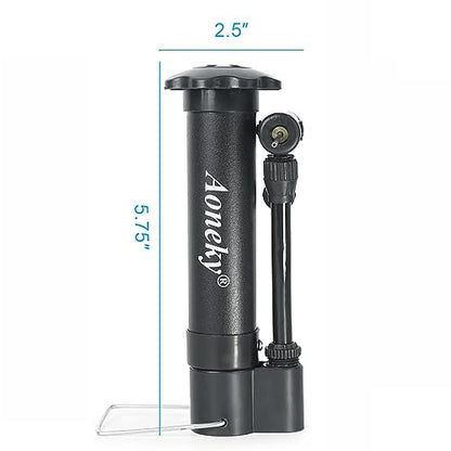 Aoneky Mini Hand Pump for Sports Balls, 5.75 Inch Portable Air Pump with Ball-Safe Needle, 11 PSI Manual Pump for Basketball Soccer Volleyball