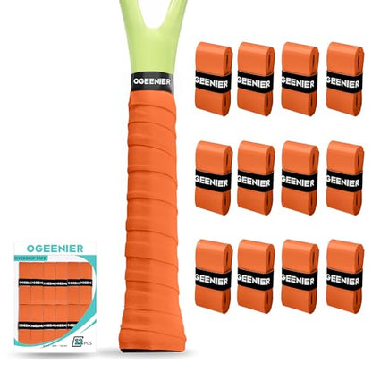 Tennis Racket Grip Tape, 3, 6, 12 Pack Tennis Overgrip Tape, Absorbent and Anti-Slip, Precut Soft Racquet Wrap Grips Tape for Pickleball Paddle/Badminton