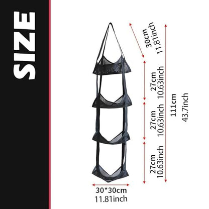 Sports Ball Storage Net, Organizer, Vertical for Garage, Mesh Bag for Soccer, Wall Mounted.