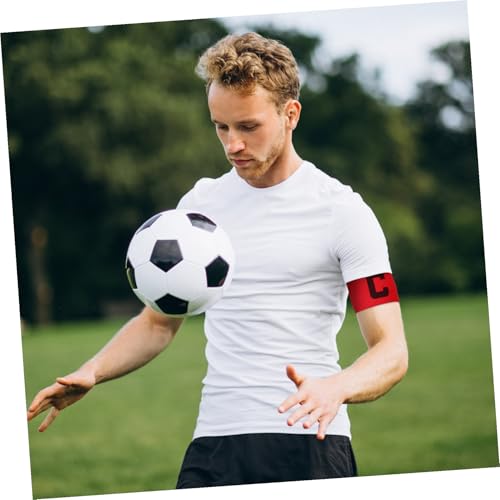 NOLITOY Soccer Captain Armband Football Bands for Adult Youth, Adjustable Soccer Rugby Basketball Player Bands 5. 31 Inch - color: Red