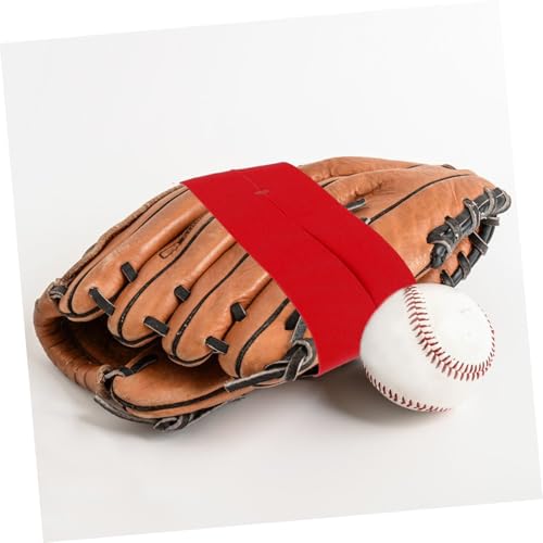 BESPORTBLE Quick Fit Glove Strap for Baseball Softball Lightweight Stretchable Wrap Band Breathable Design for - color: Red