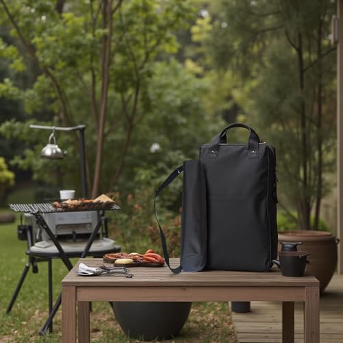 Multi-Function Heavy Duty Waterproof Organizer Bag - for Tripod, Grill Tools, Camping Gear, Beverage & Art Supplies Storage with Adjustable Shoulder Strap (15.75''(L) x3.9''(H)) - size: 15''(L)x3''(H)
