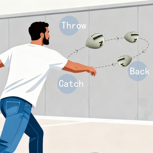ZEESHINE Auto-Return Training Football - Glow-in-Dark Solo Practice & Night Games