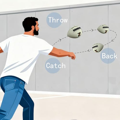 ZEESHINE Auto-Return Training Football - Glow-in-Dark Solo Practice & Night Games