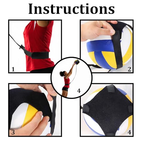 Volleyball Training Equipment Aid,Premium Volleyball Rebounder Trainer Kit,Solo Practice Trainer for Serving Setting Spiking and Arm Swing,Volleyball Gifts for Teen Girls & Boys