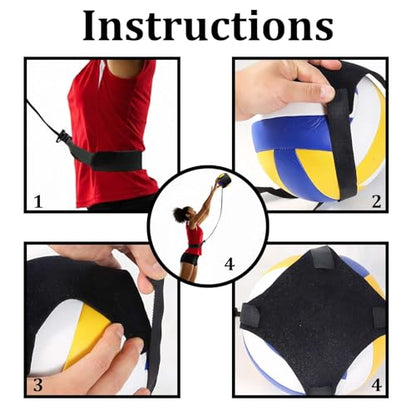 Volleyball Training Equipment Aid,Premium Volleyball Rebounder Trainer Kit,Solo Practice Trainer for Serving Setting Spiking and Arm Swing,Volleyball Gifts for Teen Girls & Boys