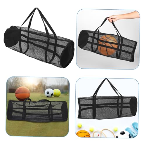 Toyvian Oversized Mesh Sports Bag for Basketball and Soccer Sturdy PVC Athletic Backpack with Adjustable Straps for Gym Yoga and Fitness Gear