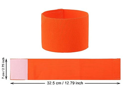 ONLYKXY 3PCS Captain Armbands 7x32.5CM/2.75x12.79inch Adjustable Leader Armband Team Sport Armband for Soccer Basketball Volleyball School Team Competition Coach Players Wrist Arm Bands - color: Orange