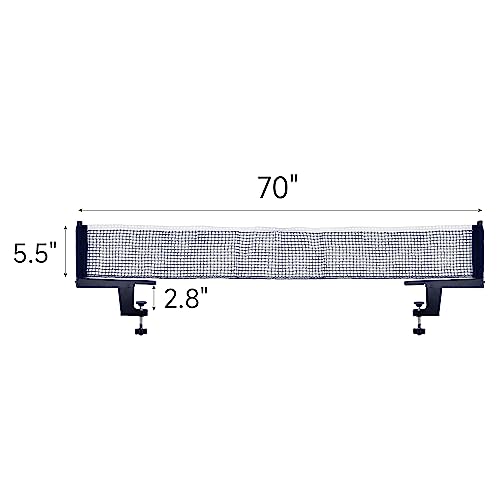 Table Tennis Post and Net Set 70" Length Easy Assemble Ping Pong Net Set