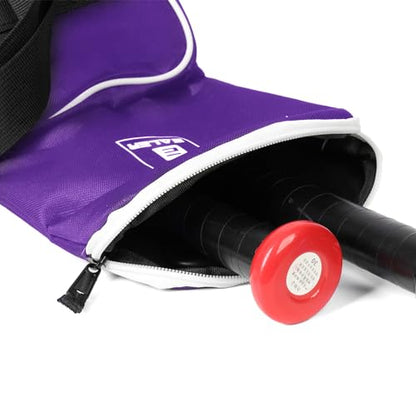 EALER Baseball Bat Tote Bag & T-ball, Softball Equipment Bag - Gear for Kids, Youth, and Adults Holds Bat, Helmet, Glove, Cleats, Shoes and More - color: Purple