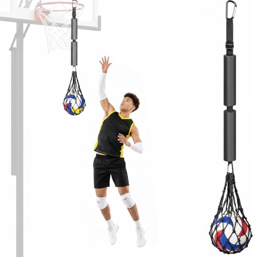 Volleyball Spike Trainer, Volleyball Training Aids, Volleyball Attack Trainer, Adjustable Volleyball Spiking Training System can Improve Your Serving, Jumping, arm Speed and Spiking Power