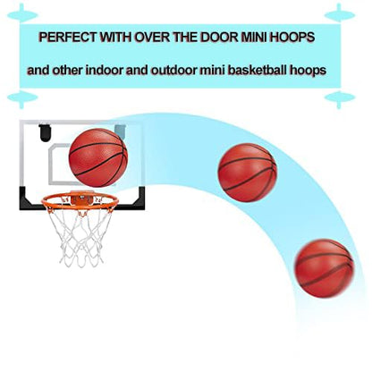 Mini Basketballs Orange 2 Pack 5" Set with Pump Needle Durable Material for Mini Hoop 3+ Years Toddlers Kids Teenagers for Pool Indoors Outdoors