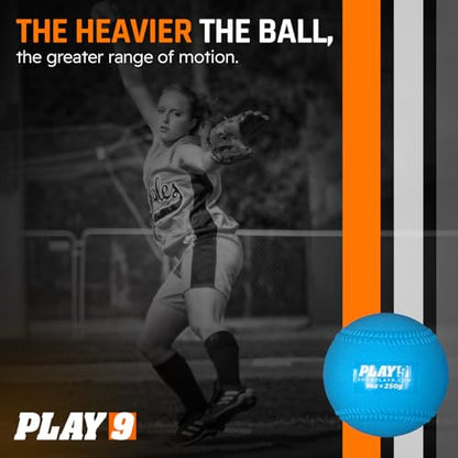 Plyoball Weighted Ball Set for Throwing and Pitching Training - Training Balls for Softball - Builds Speed, Strength, & Muscle Memory - style: Set of 5