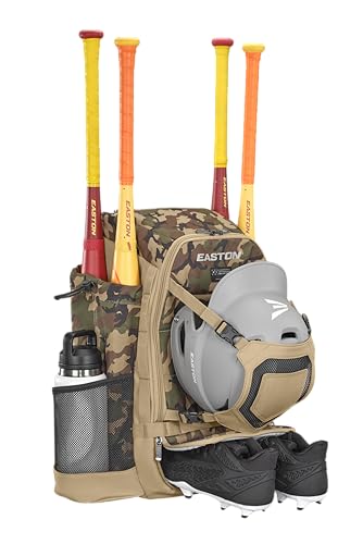 Easton Easton | Walk-off Ethos Backpack Equipment Bag | Baseball & Softball | Multiple Colors - color: Tan Army Camo