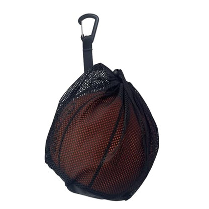 Single Ball Bag,Ball Storage Bag,Mesh Carry Bag with Zipper Pocket,Drawstring Sling Back Bag for Carrying Basketball Volleyball Soccer Football