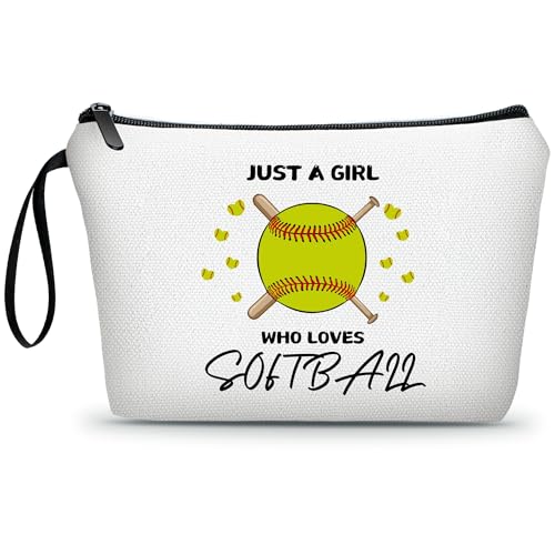 Softball Accessories for Girls,Graduation Gifts for Her,Softball Party Favors,Softball Cosmetic Bag,Softball Gift Bags,Birthday Gifts for Women Her Bff Bestie Best Friend Sister,Christmas - color: softball 1