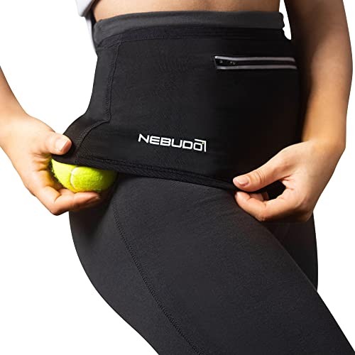 Nebudo Tennis Ball Band Holder Pickleball Tennis Balls Pickleballs Holding Accessory for Women Skirt Men Waist Hip Bags Accessories - size: M: 33"-36" Flexible Waist