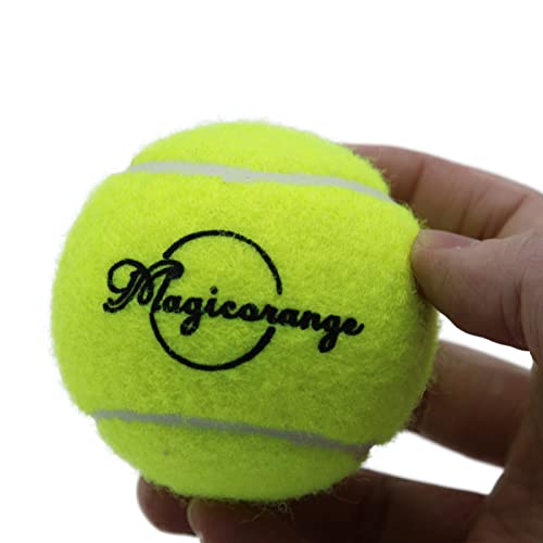 Magicorange Tennis Balls, 3 Pack Advanced Training Tennis Balls Practice Balls, Pet Dog Playing Balls, Come with Mesh Bag for Easy Transport, Good for Beginner Training Ball (Yellow)