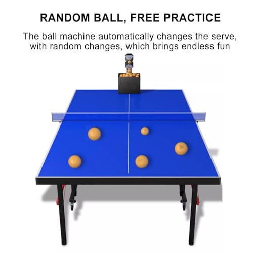 Ping Pong Robot Machine,Table Tennis Balls Serve,4-40 M/S Ping Pong Tennis Ball Launcher with Remote Control,Penalty Kick,Forehand and Backhand Practice(110V) - size: 110V