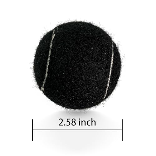 4 Pack Tennis Balls - Long Lasting Practice Balls for Tennis Beginners, Tennis Training Balls, Dog Fetch Toys - color: Black