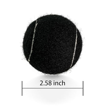 3 Pack Tennis Balls - Long Lasting Practice Balls for Tennis Beginners, Tennis Training Balls, Dog Fetch Toys - color: Black