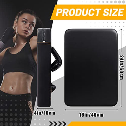 Dunzy Sports Blocking Pads 24 x 16 Inch Training Kick Pad Standard Basketball Contact Pad with Handles for Soccer Football Hockey Martial Arts MMA Karate Kickboxing Lacrosse Practice, Black
