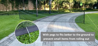 Driveway Safety Net for Kids & Pets, 20FT Driveway Ball Stopper Net with Reflective Strips, Outdoor Yard Home Driveway Barrier Net - size: 20 Ft Wide 40 Inch Tall