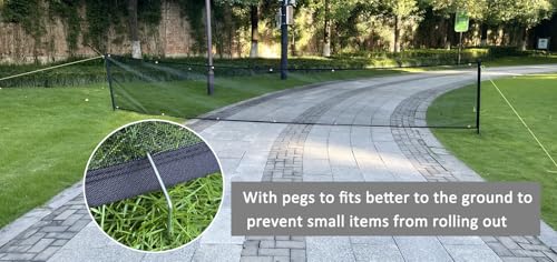 Driveway Safety Net for Kids & Pets, 20FT Driveway Ball Stopper Net with Reflective Strips, Outdoor Yard Home Driveway Barrier Net - size: 36 Ft Wide 40 Inch Tall
