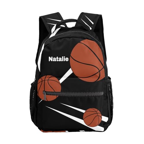 Sport Basketball Player Team Black Personalized School Backpack for Teen Kid-Boy/Girl Primary Daypack Travel Bookbag - color: Option 32