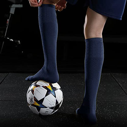 GRAPMKTG 3 Pack Softball Soccer Socks Baseball Football Socks for Youth Men and Women - color: Navy Blue, size: Large