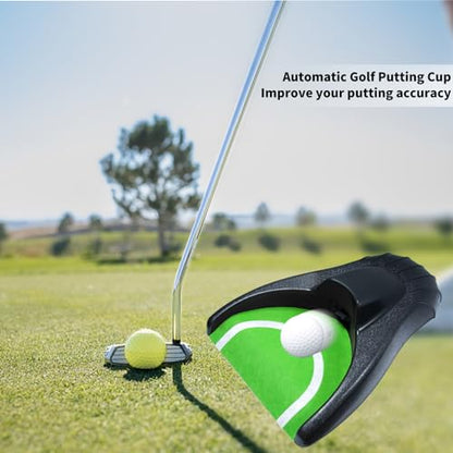 Putting Machine with Ball Return, Golf Putting Cup Golf Training Aid for Indoor & Outdoor Garden Backyard Use