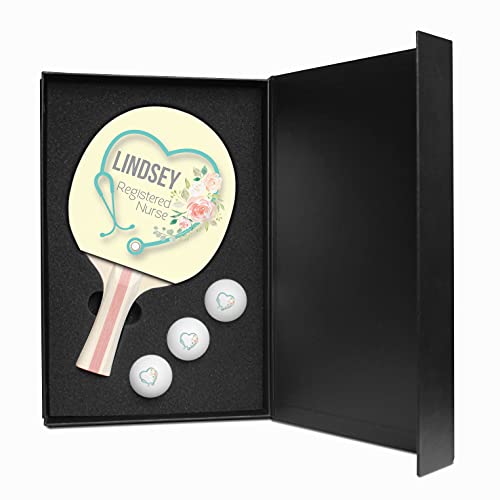 Infusion Table Tennis Paddle and Balls Gift Box Set - color: Registered Nurse
