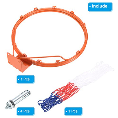 PATIKIL Basketball Rim, Replacement Wall Door Mounted Hanging Standard Goal Fit Most Sizes of Backboard Indoor and Outdoor