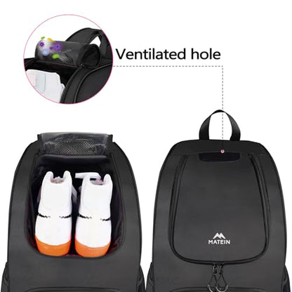 MATEIN Basketball Bag, Sturdy Soccer Bag with Ball Holder & Shoe Compartment, Large Basketball Backpack for Training Equipment, Water Resistant Sports Ball Backpack Fits Volleyball Football, Colorful - color: Black